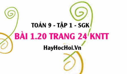 Bài 1.20 trang 24 Toán 9 tập 1 Kết nối tri thức SGK
